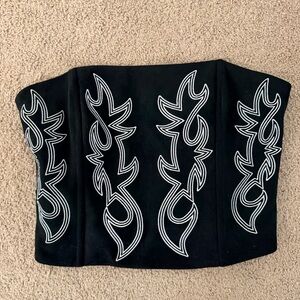 Black Embroidered Women's Blouse